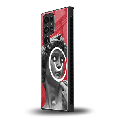 happy michelangelo back phone cover | glass case for samsung galaxy s23 ultra