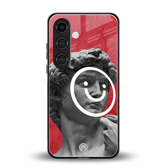 happy michelangelo back phone cover | glass case for samsung galaxy s24 plus