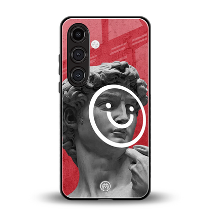 happy michelangelo back phone cover | glass case for samsung galaxy s25 plus