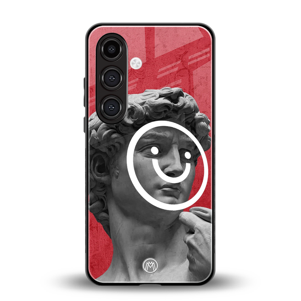 happy michelangelo back phone cover | glass case for samsung galaxy s23 fe