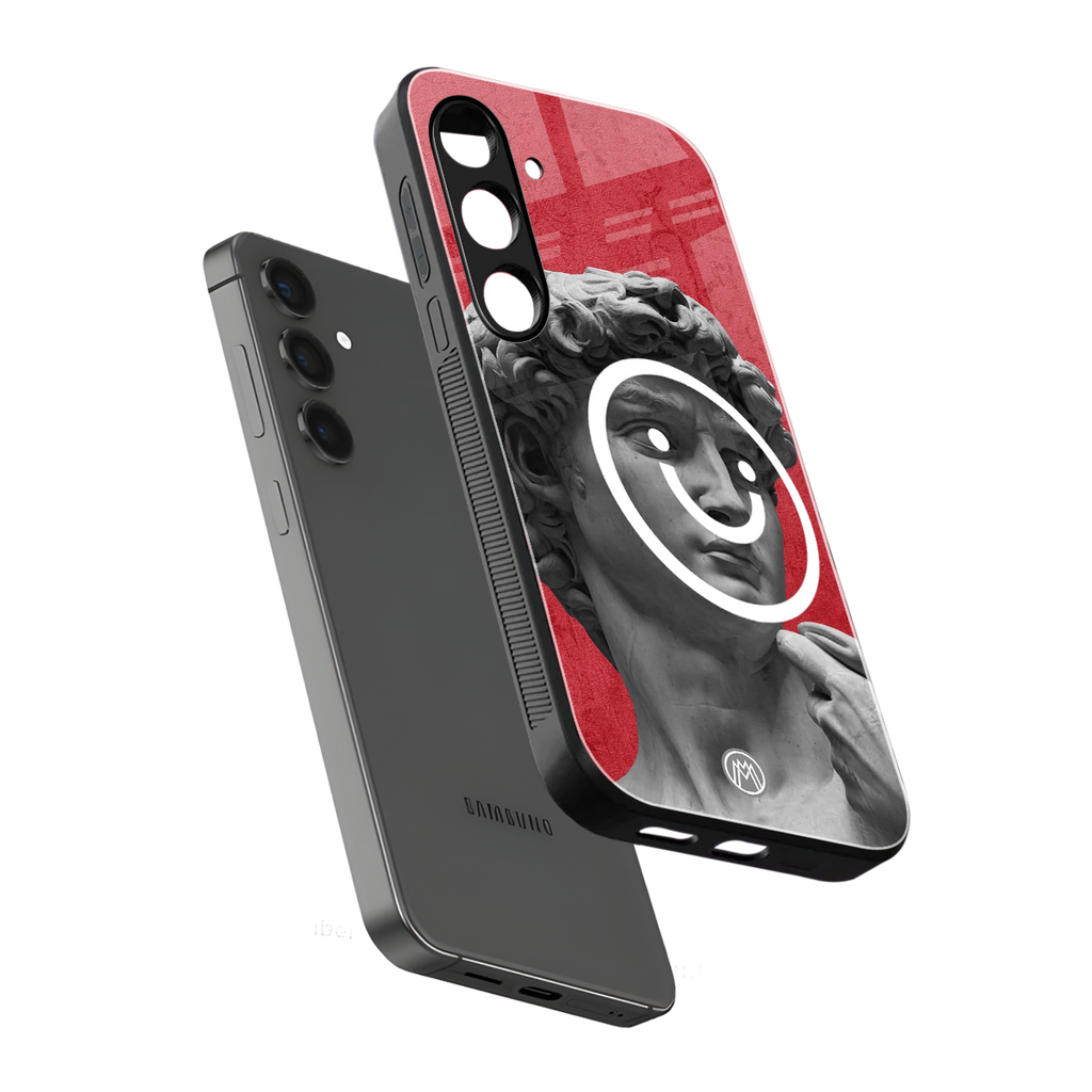 happy michelangelo back phone cover | glass case for samsung galaxy s23 plus