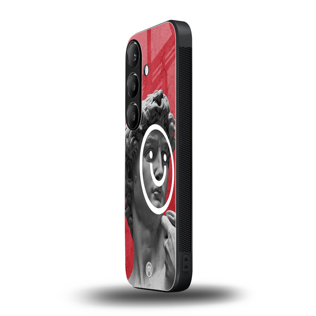 happy michelangelo back phone cover | glass case for samsung galaxy s24 plus