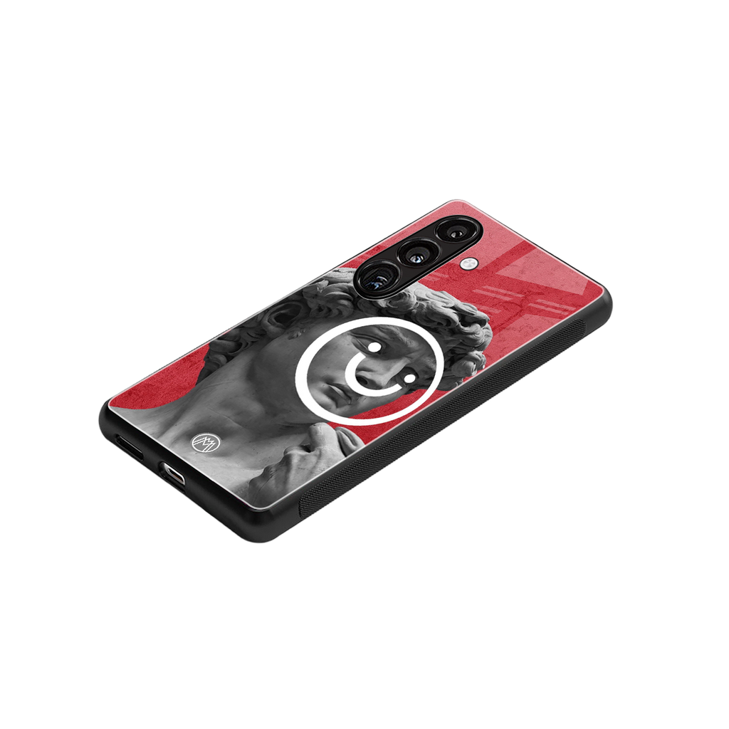 happy michelangelo back phone cover | glass case for samsung galaxy s24 fe