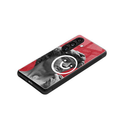happy michelangelo back phone cover | glass case for samsung galaxy s25 plus