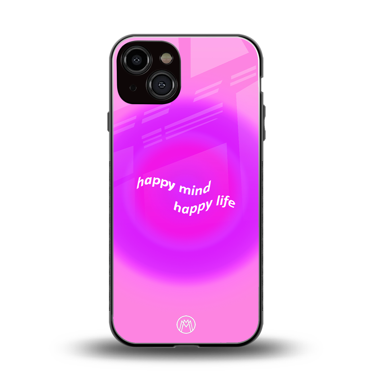 happy mind back phone cover | glass case for iphone 13