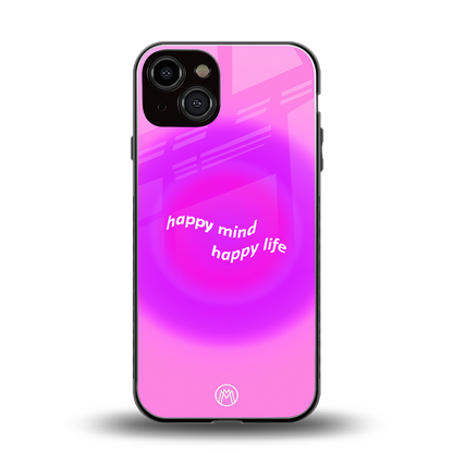 happy mind back phone cover | glass case for iphone 13