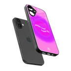 happy mind back phone cover | glass case for iphone 16 plus