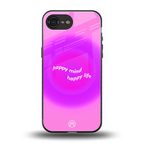 happy mind back phone cover | glass case for iphone 16e
