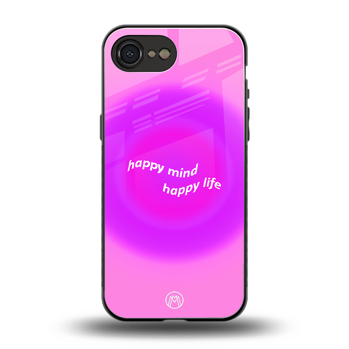 happy mind back phone cover | glass case for iphone 16e