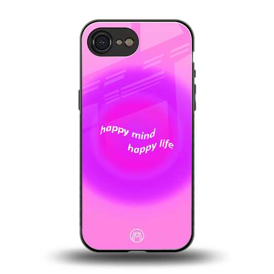 happy mind back phone cover | glass case for iphone 16e