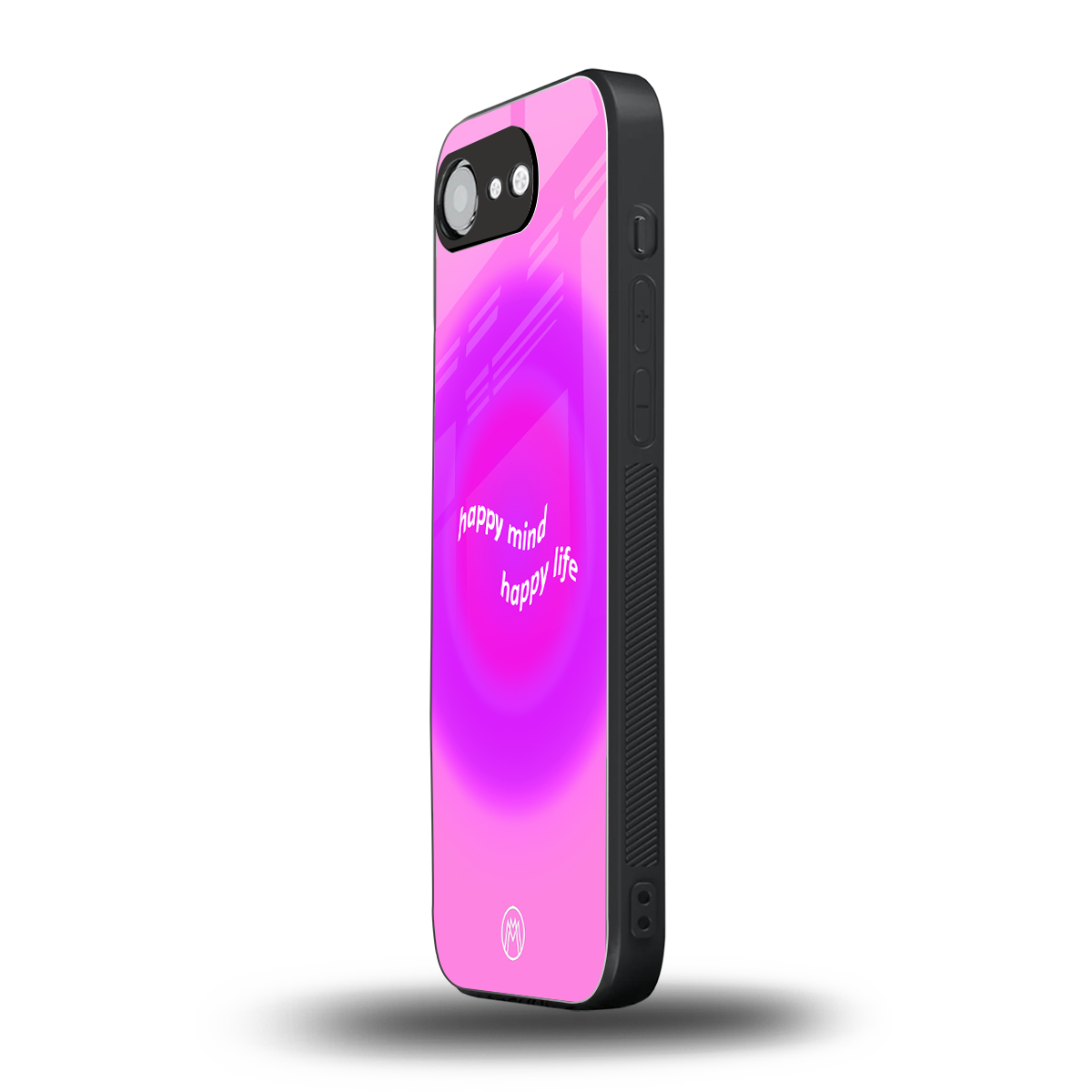 happy mind back phone cover | glass case for iphone 16e