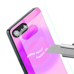 happy mind back phone cover | glass case for iphone 16e