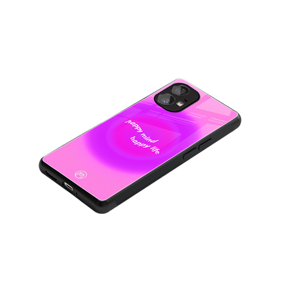 happy mind back phone cover | glass case for nothing phone 1