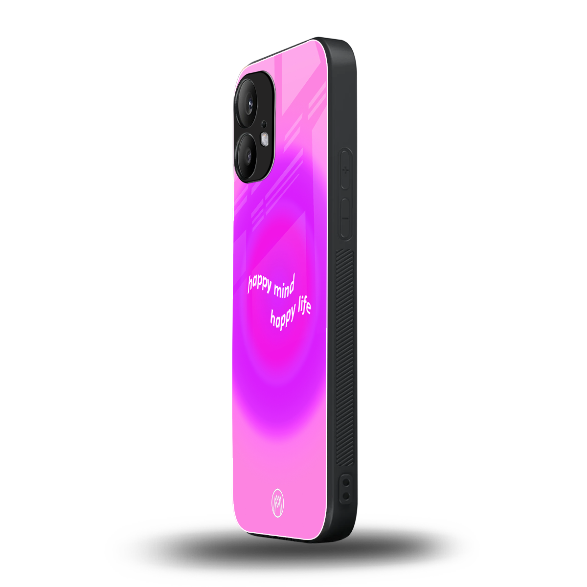 happy mind back phone cover | glass case for nothing phone 2