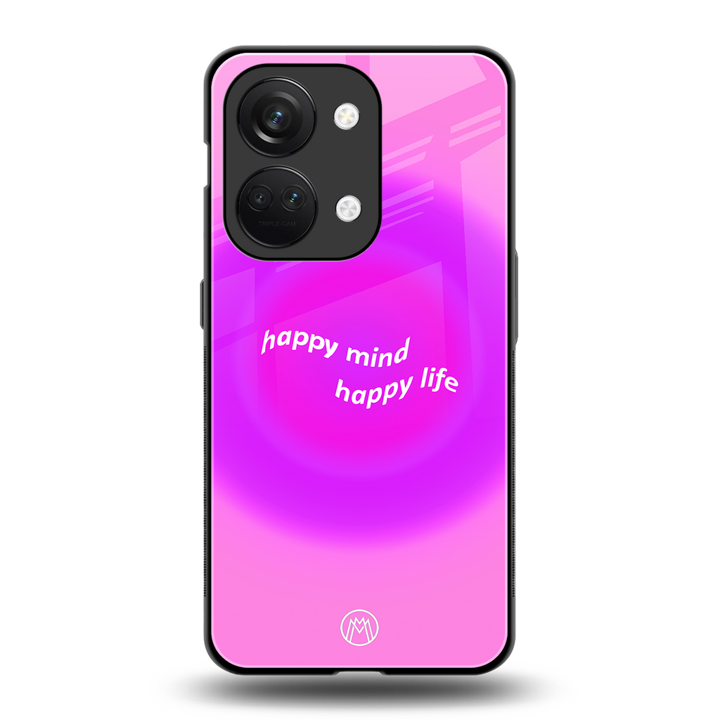 happy mind back phone cover | glass case for oneplus nord 3