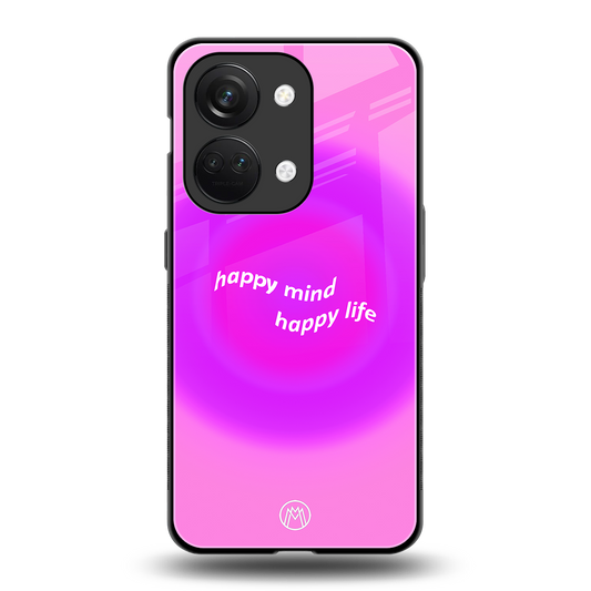 happy mind back phone cover | glass case for oneplus nord 3