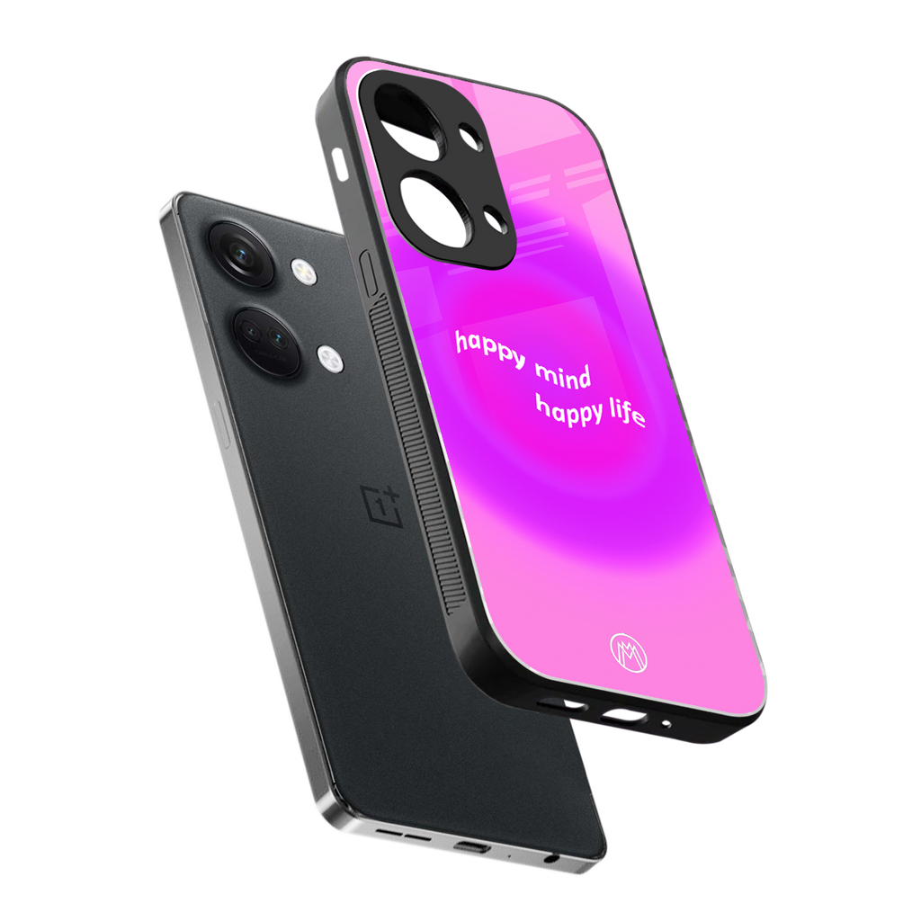 happy mind back phone cover | glass case for oneplus nord 3