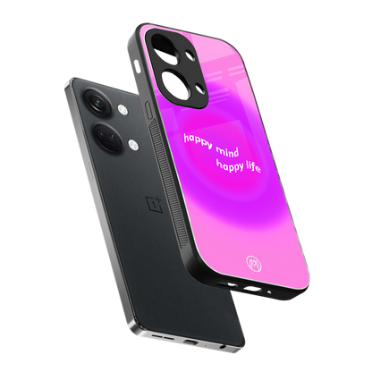 happy mind back phone cover | glass case for oneplus nord 3