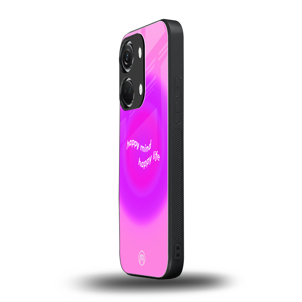 happy mind back phone cover | glass case for oneplus nord 3
