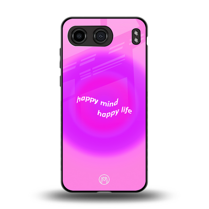 happy mind back phone cover | glass case for oneplus nord 4