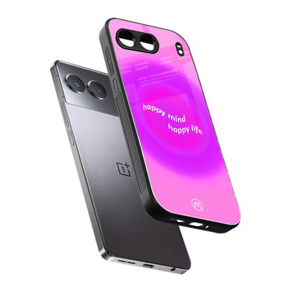 happy mind back phone cover | glass case for oneplus nord 4