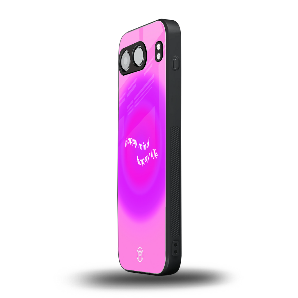 happy mind back phone cover | glass case for oneplus nord 4