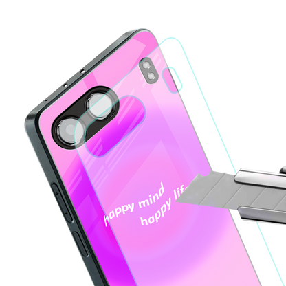 happy mind back phone cover | glass case for oneplus nord 4