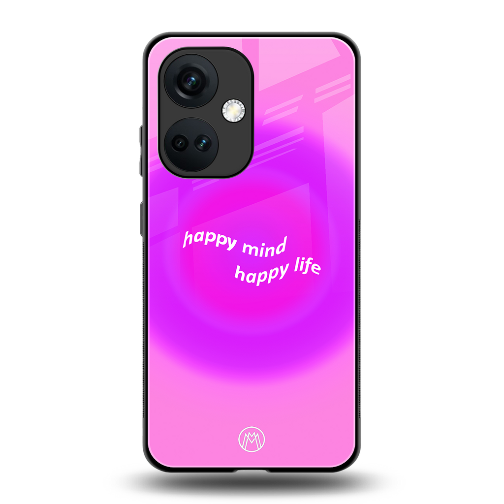 happy mind back phone cover | glass case for oneplus nord ce 3