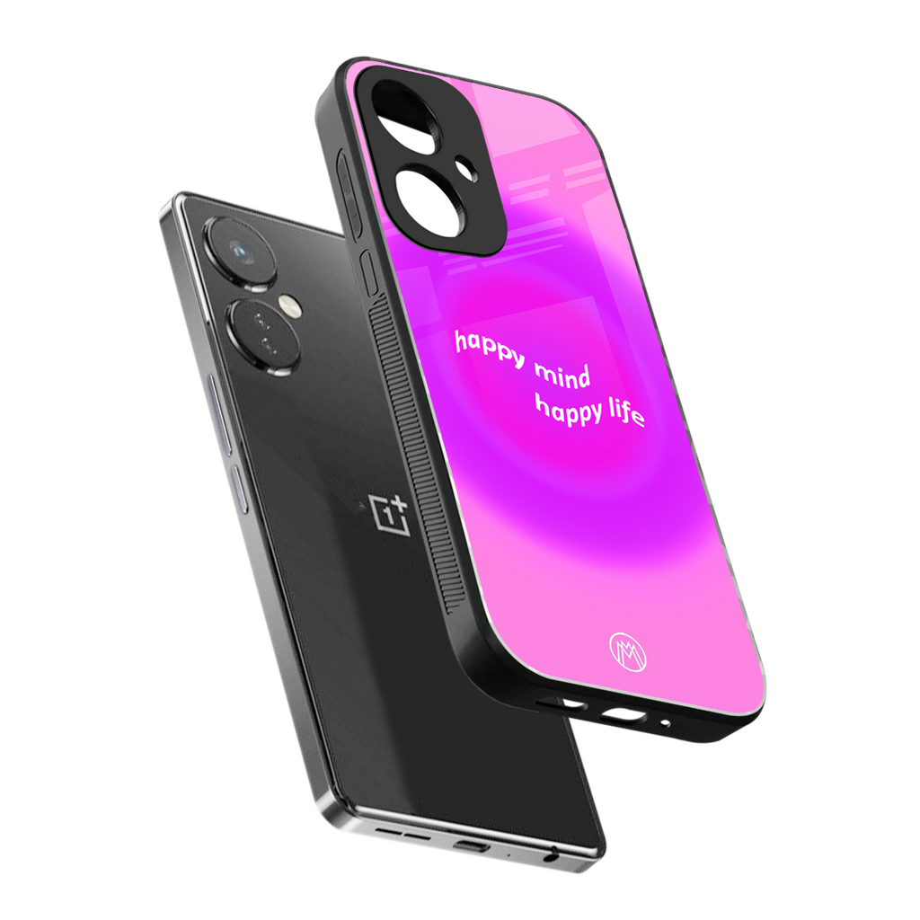 happy mind back phone cover | glass case for oneplus nord ce 3