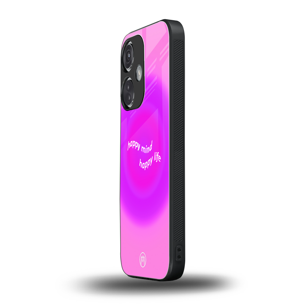 happy mind back phone cover | glass case for oneplus nord ce 3