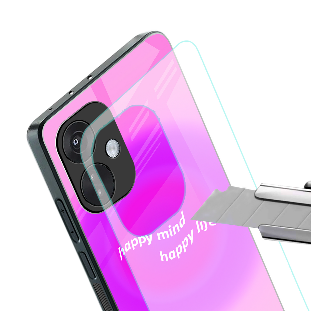 happy mind back phone cover | glass case for oneplus nord ce 3