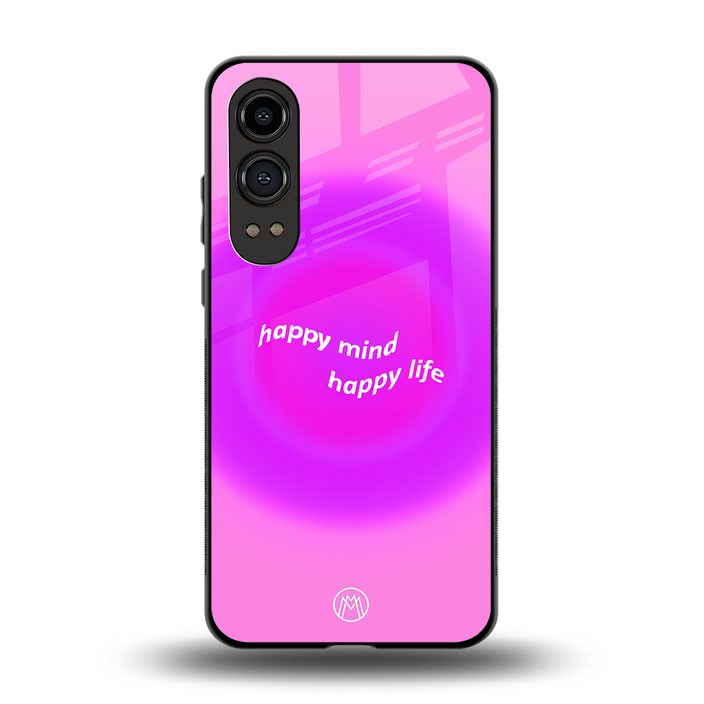 happy mind back phone cover | glass case for oneplus nord ce 4 lite