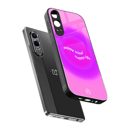 happy mind back phone cover | glass case for oneplus nord ce 4 lite