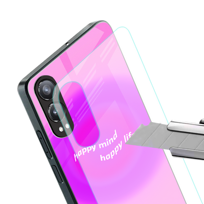 happy mind back phone cover | glass case for oneplus nord ce 4 lite