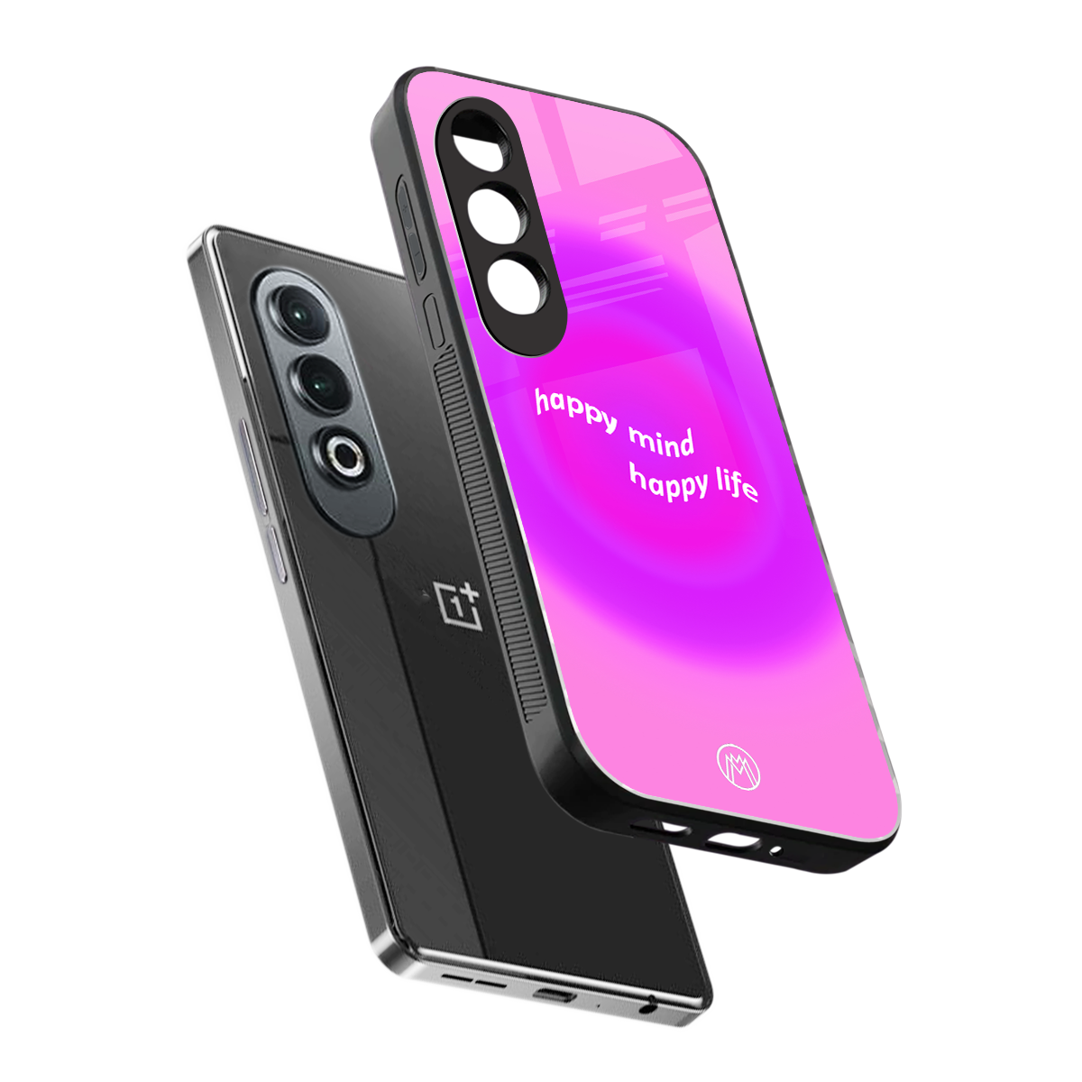 happy mind back phone cover | glass case for oneplus nord ce 4
