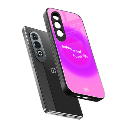 happy mind back phone cover | glass case for oneplus nord ce 4