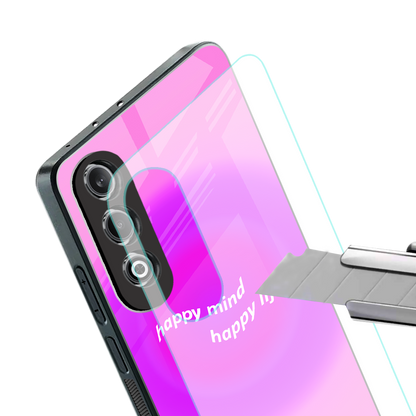 happy mind back phone cover | glass case for oneplus nord ce 4