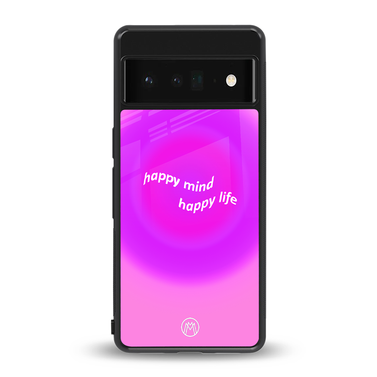 happy mind back phone cover | glass case for google pixel 6 pro