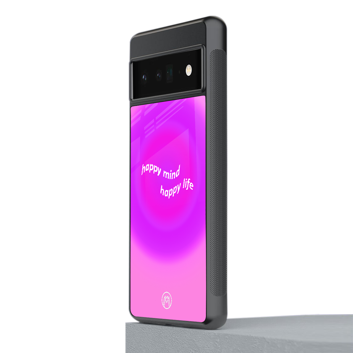 happy mind back phone cover | glass case for google pixel 6 pro