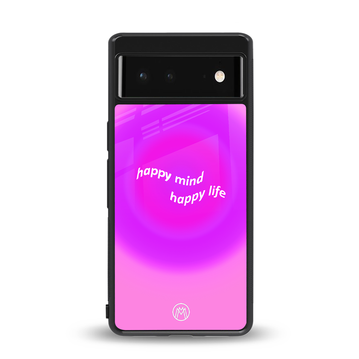happy mind back phone cover | glass case for google pixel 6