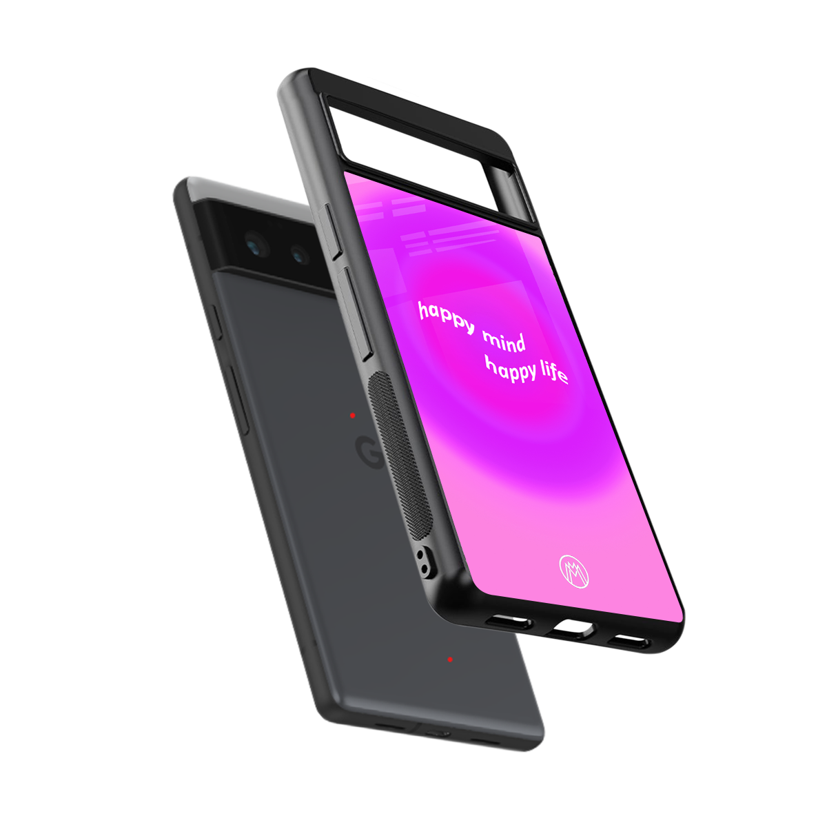 happy mind back phone cover | glass case for google pixel 6