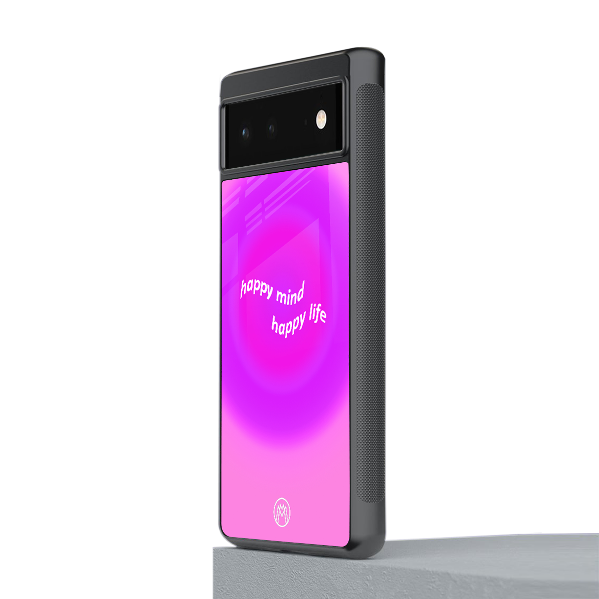 happy mind back phone cover | glass case for google pixel 6
