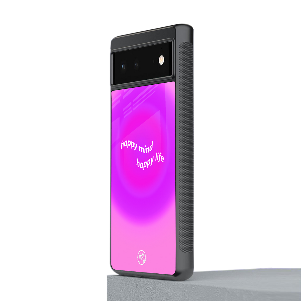 happy mind back phone cover | glass case for Google Pixel 6A