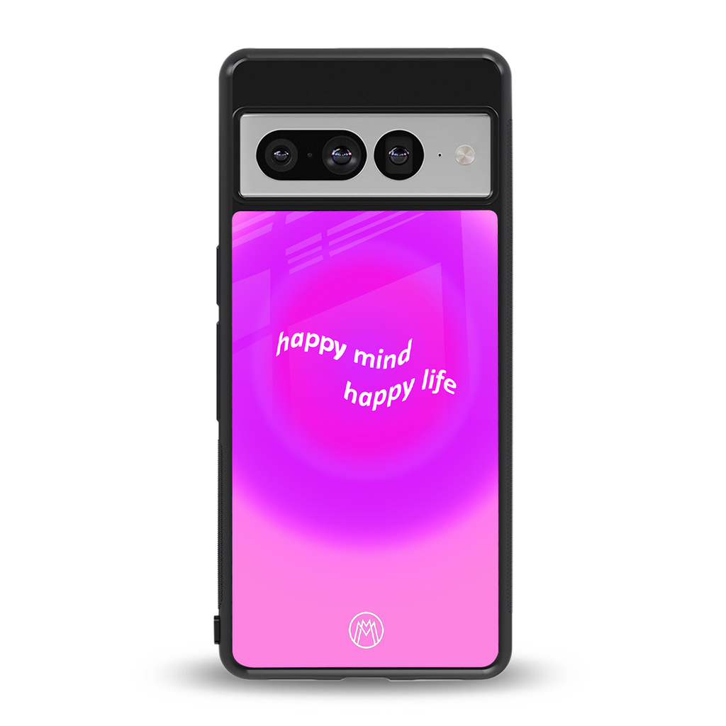 happy mind back phone cover | glass case for google pixel 7 pro