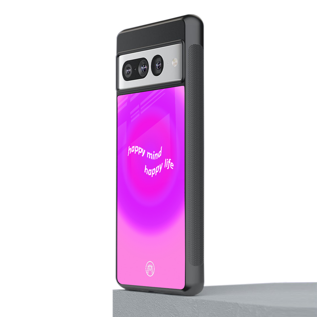 happy mind back phone cover | glass case for google pixel 7 pro