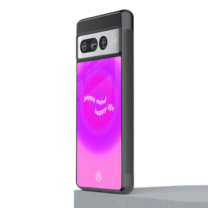 happy mind back phone cover | glass case for google pixel 7 pro