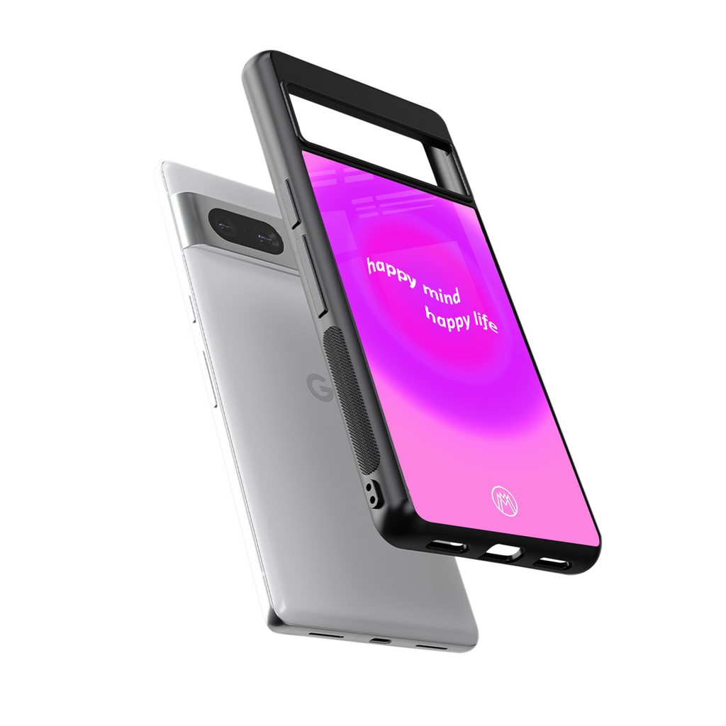 happy mind back phone cover | glass case for Google Pixel 7