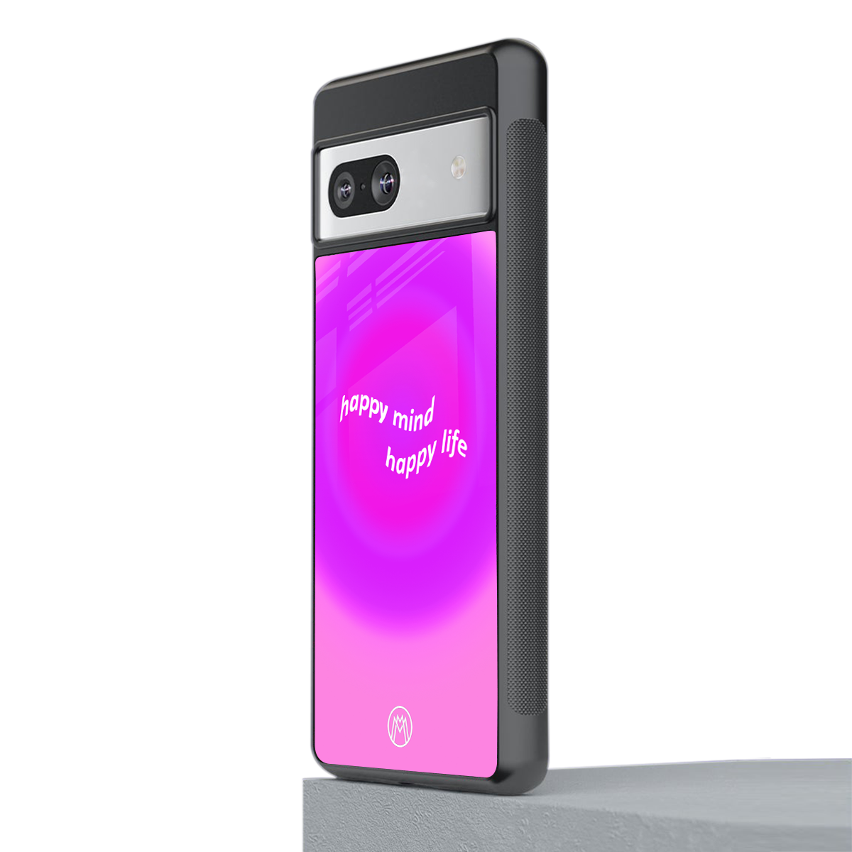 happy mind back phone cover | glass case for Google Pixel 7
