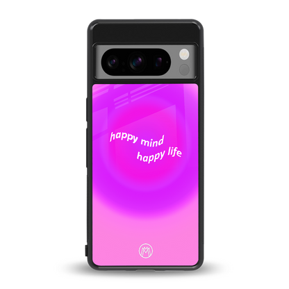 happy mind back phone cover | glass case for google pixel 8 pro