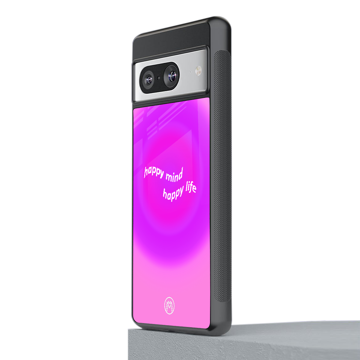 happy mind back phone cover | glass case for Google Pixel 8